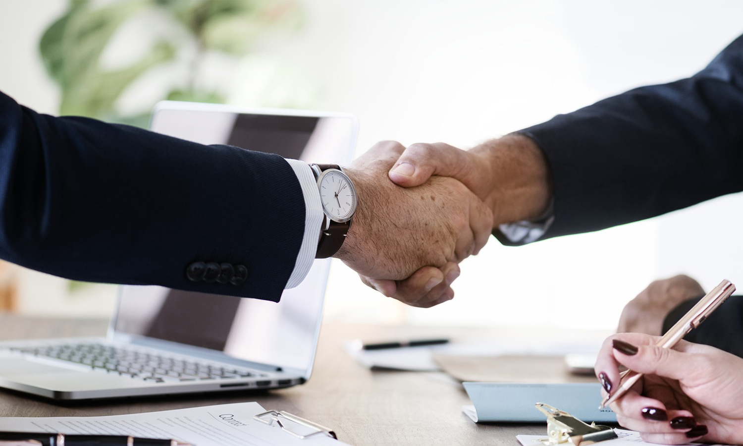 men having a handshake