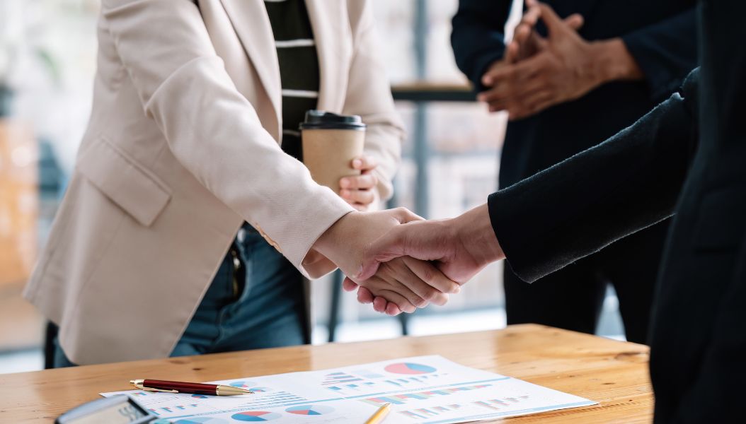 Men having a handshake