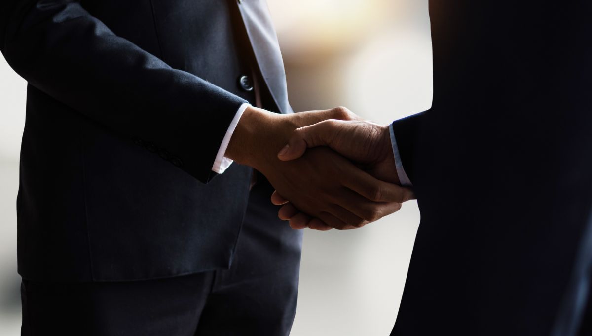 Business men having a handshake